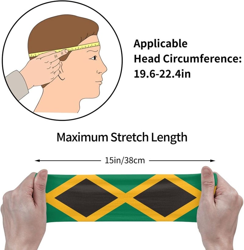 AKMCBSH National Flags Sports Sweatband Head Bands for Women Men - Moisture-Wicking Non-Slip Headband for Running Yoga Workout Fitness and Gym - Image 3